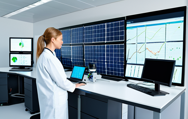 테크노사피엔스와 지구촌 문제 해결 - Sustainable Energy Solutions**
"A team of technologists in a modern lab, fully clothed in appropria...