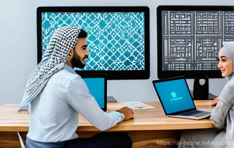 테크노사피엔스와 소셜 미디어의 역할 - **Prompt:** A cozy and technologically advanced Arab home interior, illustrating the seamless integr...