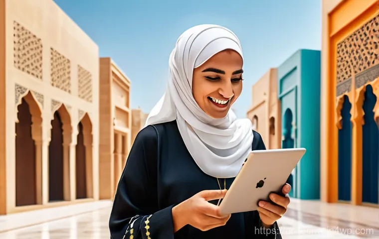 테크노사피엔스와 기술에 대한 사회적 태도 - **Prompt:** A dynamic scene of diverse young Arab individuals, both male and female, actively engage...