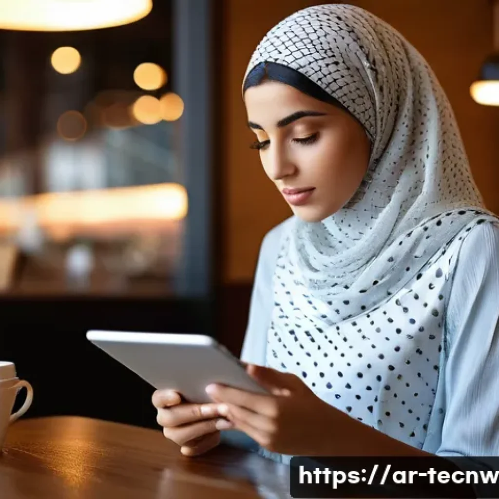 테크노사피엔스와 공공 정책의 변화 - **Prompt:** A sophisticated, elegant young Arab woman, wearing a stylish yet modest contemporary dre...